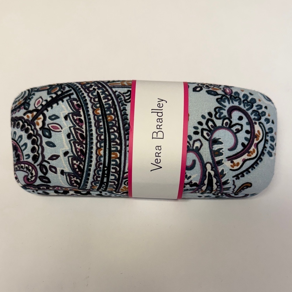 NWT Vera Bradley Soft Sky Paisley Blue Eyeglass Optical Case